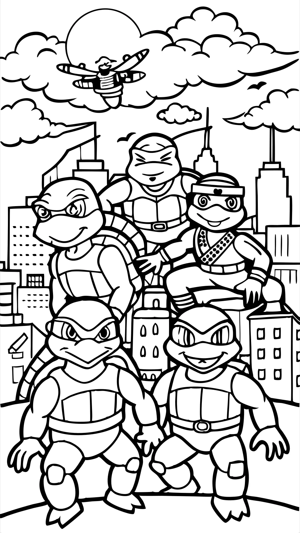 teenage mutant ninja turtles coloring pages free printable